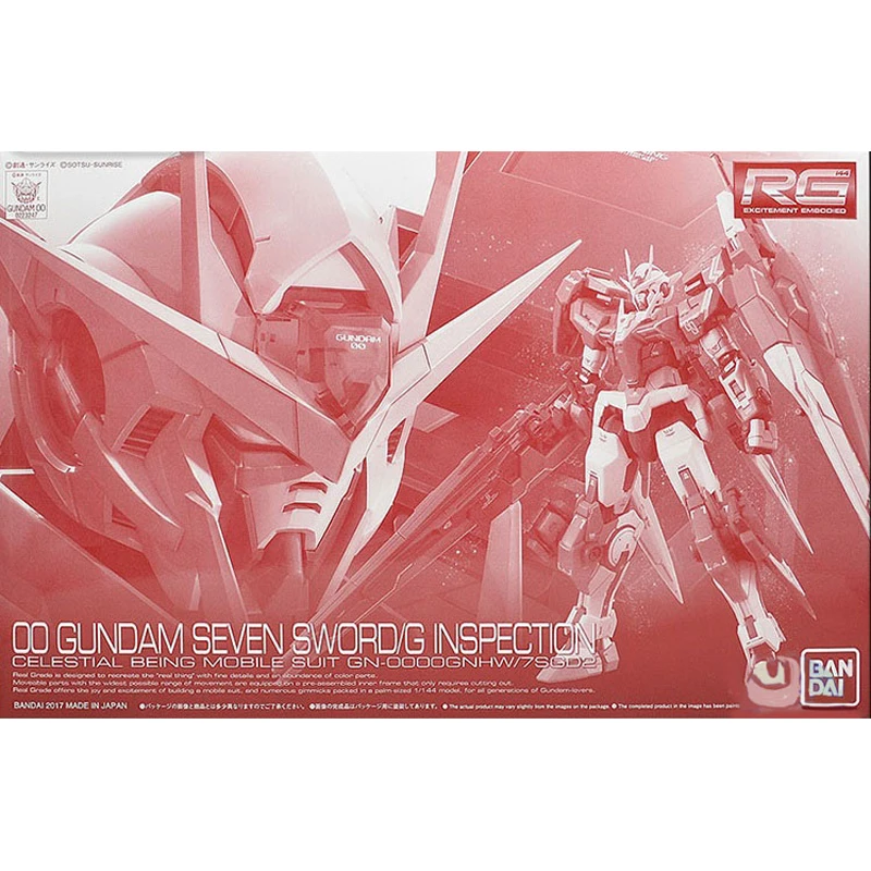 Фигурка аниме оригинальная Bandai Gundam PB Limit RG 1/144 00 Gundam SEVEN SWORD/G смотровая сборка модель аниме экшн-Фигурки Игрушка
Фигурка аниме оригинальная Bandai Gundam PB Limit RG 1/144 00 Gundam SEVEN SWORD/G смотровая сборка модель аниме экшн-Фигурки Игрушка