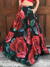 Bohemian Floral Printed Maxi Skirts Celmia 2022 Summer High Waist Women's Long Skirt Holiday Casual Loose Swing Jupes Oversized 
Bohemian Floral Printed Maxi Skirts Celmia 2022 Summer High Waist Women's Long Skirt Holiday Casual Loose Swing Jupes Oversized