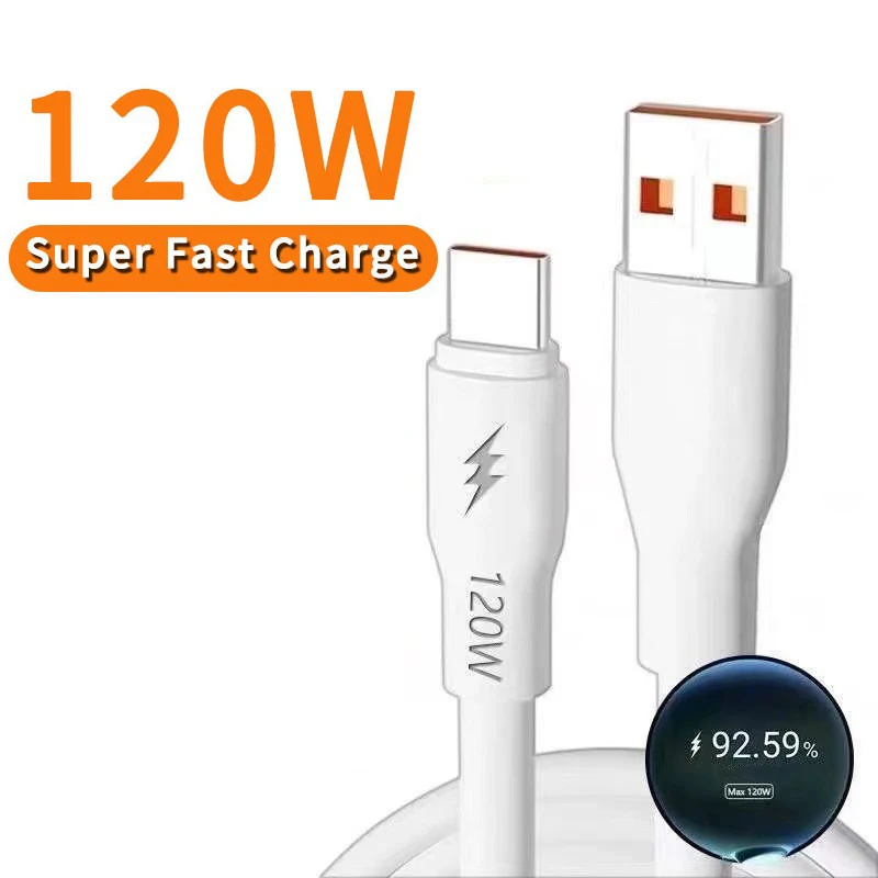 120W Type C Cable 6A Fast Charging Wire Mobile Phone USB Type C Cable For Xiaomi redmi Samsung Andriod Type C Data Cable Cord
120W Type C Cable 6A Fast Charging Wire Mobile Phone USB Type C Cable For Xiaomi redmi Samsung Andriod Type C Data Cable Cord