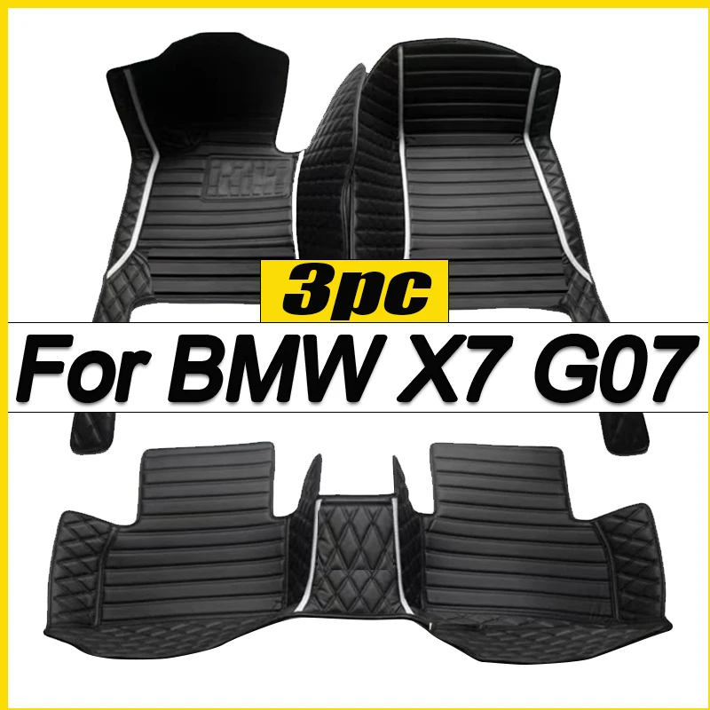 

Car Floor Mats For BMW X7 G07 2018~2023 7seat Leather Pad Luxury Leather Mat Anti Dirty Rug Durable Carpets Car Accessories 2019