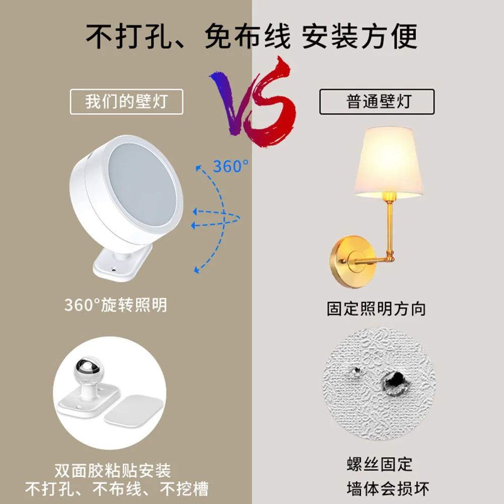 Wall Lights LED Wall Sconces 2000mAh Rechargeable 3 Color Temp Brightness Dimmable Touch & Remote Control for Bedside Home
Wall Lights LED Wall Sconces 2000mAh Rechargeable 3 Color Temp Brightness Dimmable Touch & Remote Control for Bedside Home