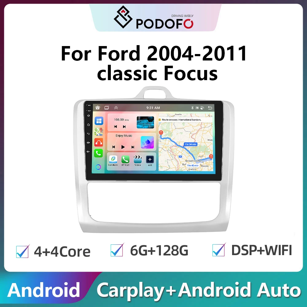 Автомагнитола Podofo, 2Din, Android, мультимедийный видеоплеер для Ford Focus 2004-2011, GPS-навигация, Carplay, автомагнитола
Автомагнитола Podofo, 2Din, Android, мультимедийный видеоплеер для Ford Focus 2004-2011, GPS-навигация, Carplay, автомагнитола