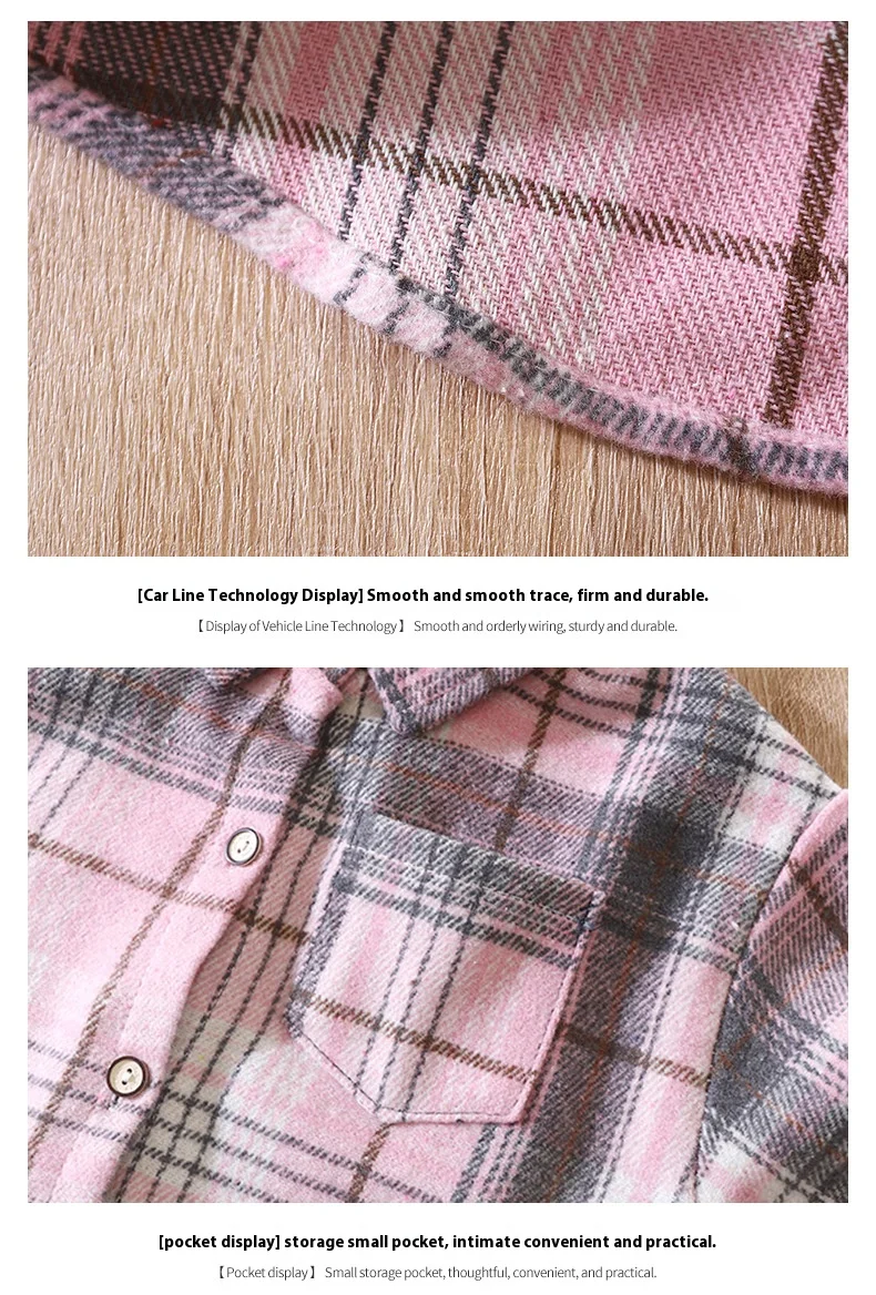 قميص منقوش بأكمام طويلة للأولاد والبنات ، سترة أطفال بألوان عازلة ، بلوزة جديدة بطية صدر ، جاكيت ، قسم ، ريترو قميص منقوش بأكمام طويلة للأولاد والبنات ، سترة أطفال بألوان عازلة ، بلوزة جديدة بطية صدر ، جاكيت ، قسم ، ريترو