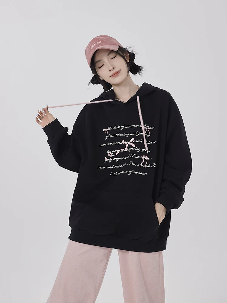 Harajuku Cotton Hoodies Women Letters Bowknot Printed Long Sleeve Loose Hooded Sweatshirts Y2k Clothes
Harajuku Cotton Hoodies Women Letters Bowknot Printed Long Sleeve Loose Hooded Sweatshirts Y2k Clothes