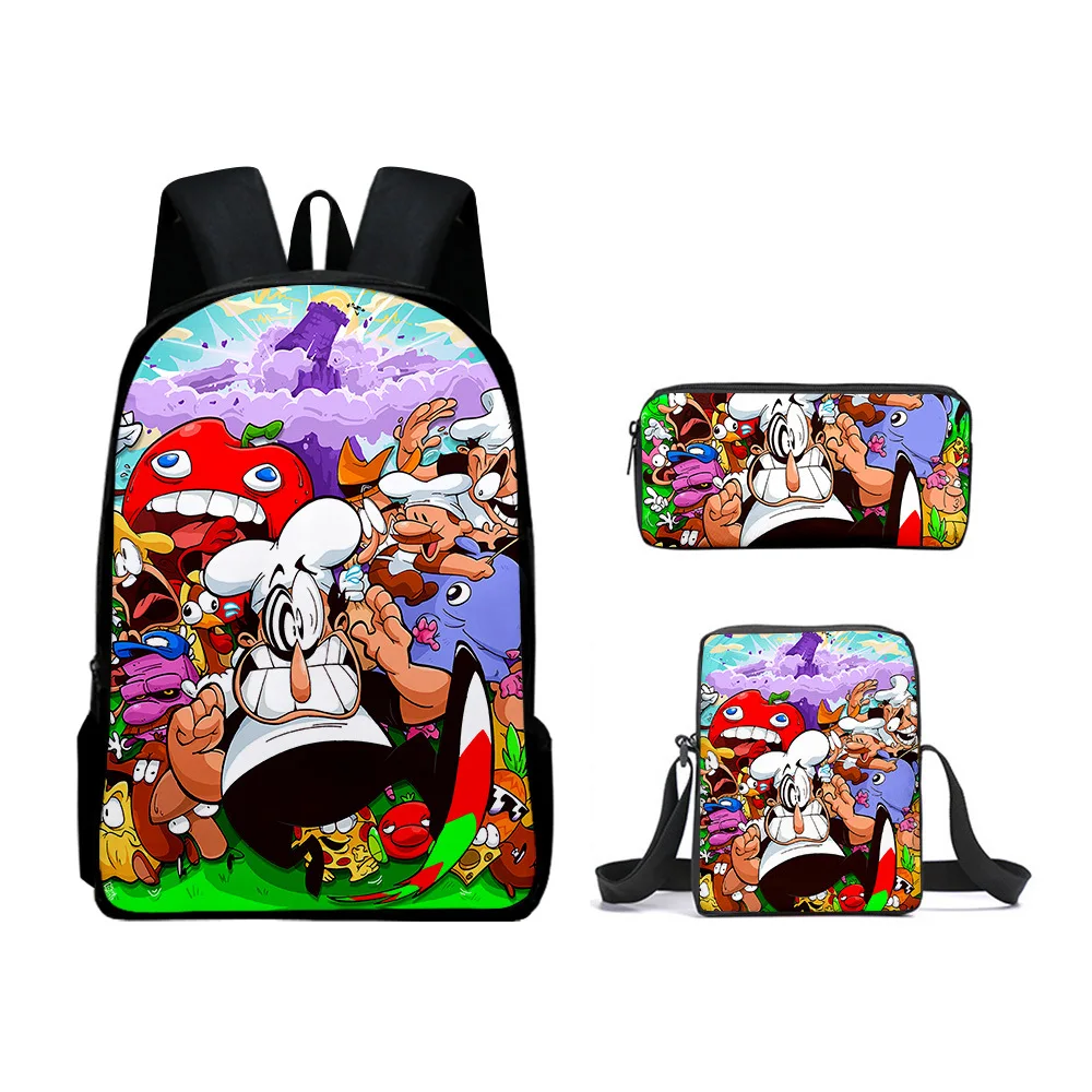 3PCS Pizza Tower Printed Peripheral Pepperman Schoolbag Shoulder Bag Pencil Bag Backpack Large Capacity Children's Zipper Bag
3PCS Pizza Tower Printed Peripheral Pepperman Schoolbag Shoulder Bag Pencil Bag Backpack Large Capacity Children's Zipper Bag