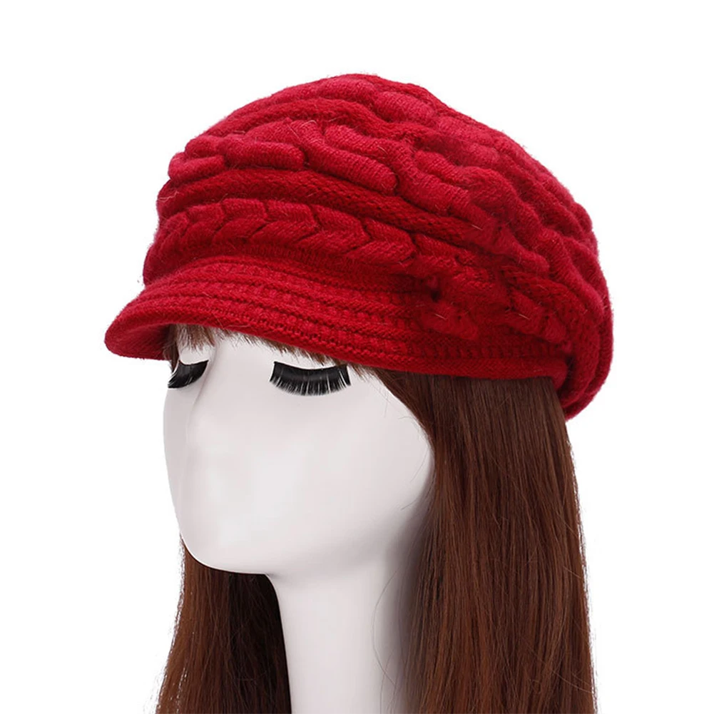 

Warm Knitted Hat Knit Fleece Thick Women Winter Baggy Beanie Crochet Hat Girl Slouch Ski Cap For Women Affordable