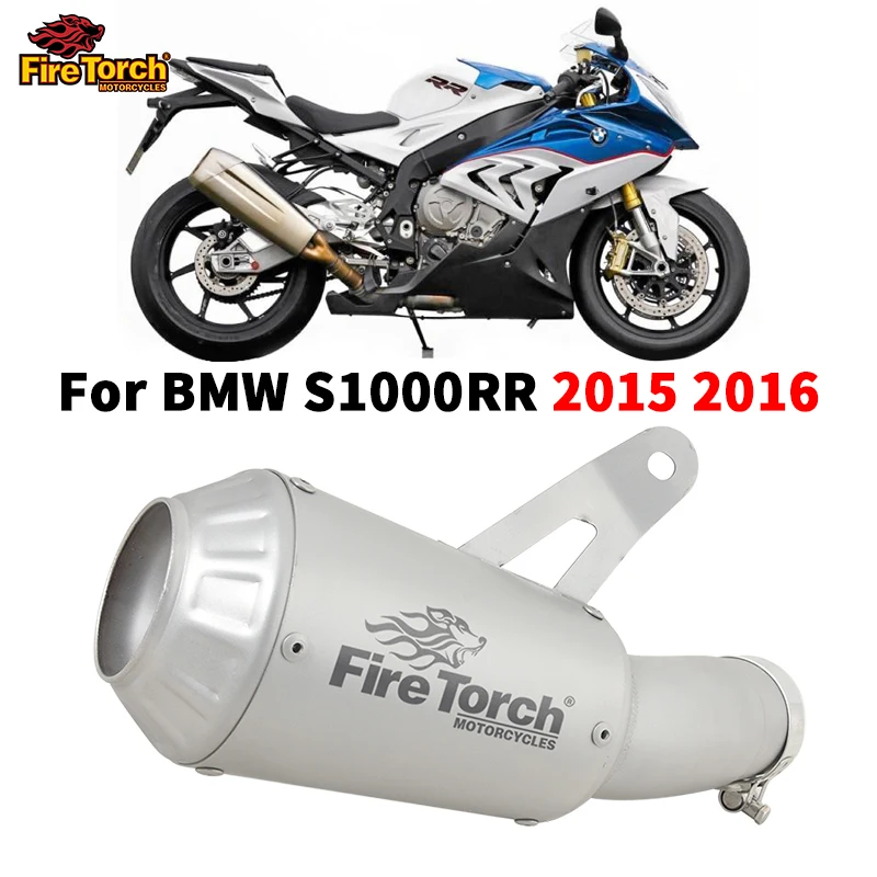 

Slip On For BMW S1000RR S1000 RR 2015 2016 Motorcycle Exhaust System Escape Motocross Stainless steel Muffler Moto plug and play