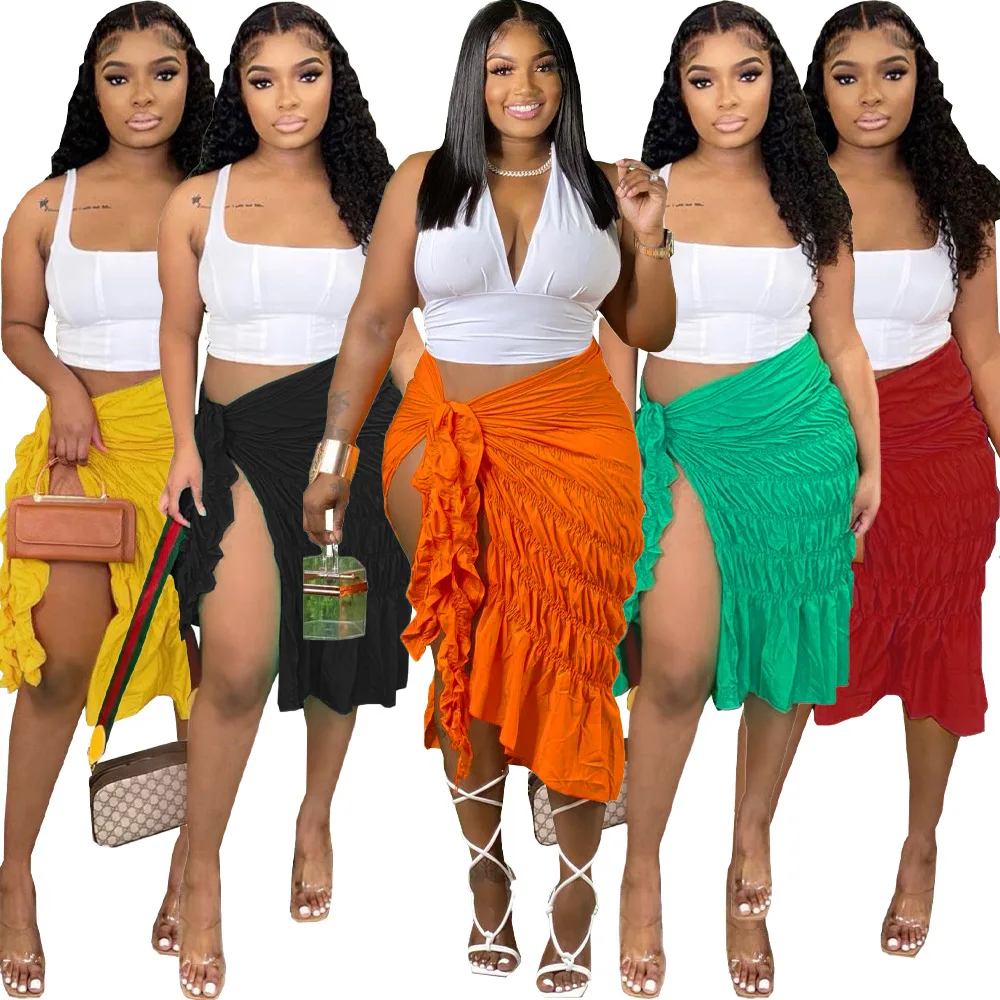 Pleated Skirt Women Summer harajuku Sexy Casual Woven Irregular Skirt Lace Knee-length Cozy Party Skirts Y2k Streetwear Outfits
Pleated Skirt Women Summer harajuku Sexy Casual Woven Irregular Skirt Lace Knee-length Cozy Party Skirts Y2k Streetwear Outfits