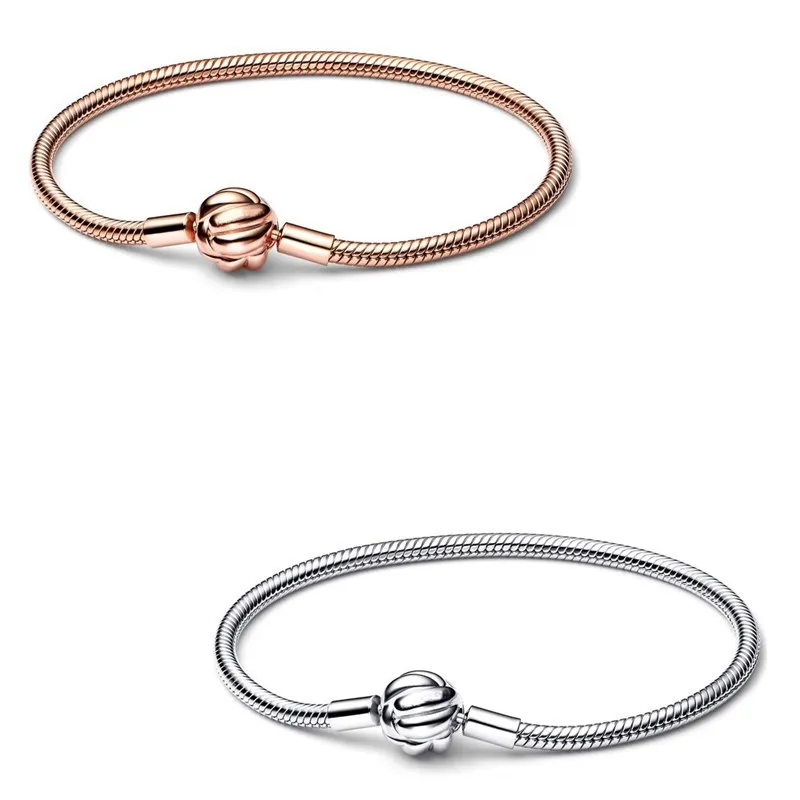 Original Timeless Love Knot Snake Chain Bracelet Bangle Fit Women 925 Sterling Silver Bead Charm Fashion Jewelry
Original Timeless Love Knot Snake Chain Bracelet Bangle Fit Women 925 Sterling Silver Bead Charm Fashion Jewelry