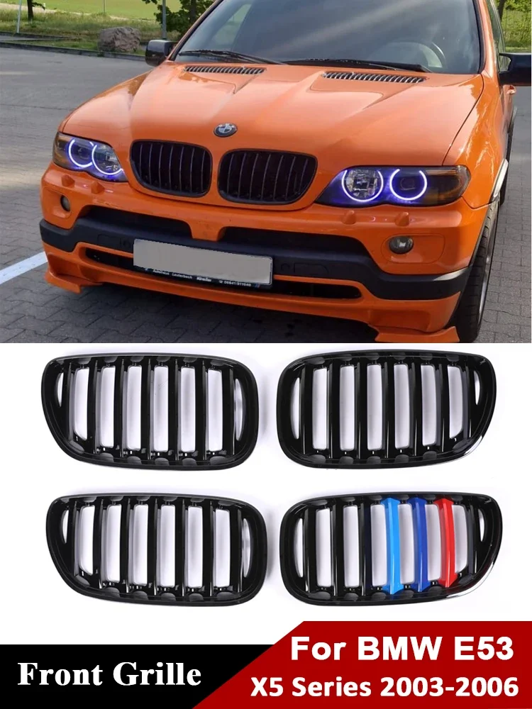 Front Bumper Kindey Grille M Style Inside Single Slat Black Grills Cover 2003 2004 2005 2006 For BMW X5 E53 X5M Car Accessories
Front Bumper Kindey Grille M Style Inside Single Slat Black Grills Cover 2003 2004 2005 2006 For BMW X5 E53 X5M Car Accessories