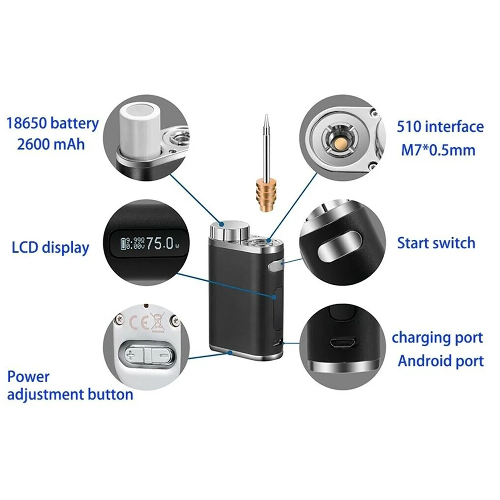 Electric Soldering Iron Portable Wireless Charging Soldering Iron With USB Soldering Tool With Soldering Iron Tip Rechargeable
Electric Soldering Iron Portable Wireless Charging Soldering Iron With USB Soldering Tool With Soldering Iron Tip Rechargeable