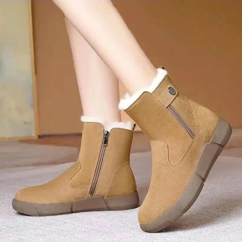 Fur Ankle Boots Female 2023 Winter New Warm Round Toed Plush Snow Boots Women High Quality Shoes for Women Zapatos De Mujer
Fur Ankle Boots Female 2023 Winter New Warm Round Toed Plush Snow Boots Women High Quality Shoes for Women Zapatos De Mujer