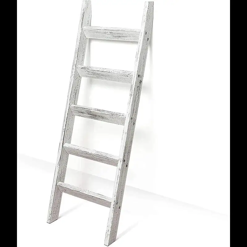

Wfs Blanket Ladder,Wood Quilt Rack,Decorative Ladder,Shelf,Blankets,Wooden Ladder Shelf,5 ft