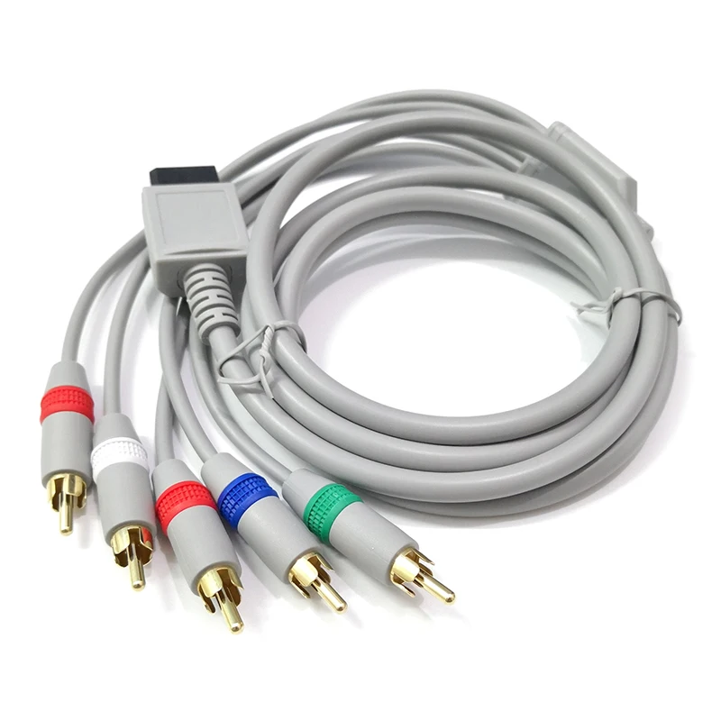 

Gold-plated 5RCA For Will Cable Cord 1.8m 5 RCA Cable For Nintendo Wii Controller Console Audio Video AV Cable Composite