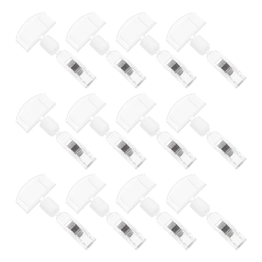 Clear Sign Clips Merchandise Rotatable Stand Price Display Rack Price Label Clips Holders for Retail Baskets Transparent
Clear Sign Clips Merchandise Rotatable Stand Price Display Rack Price Label Clips Holders for Retail Baskets Transparent