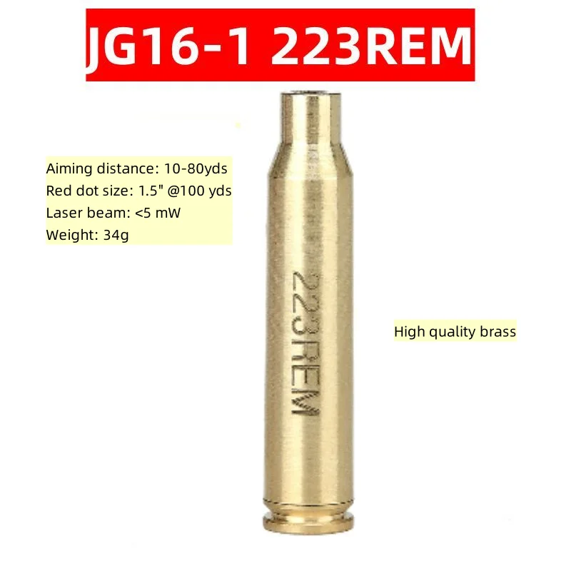

Tactical Red Green Laser Bore Sight Boresighter Cartridge For 9MM 7.62×39MM 7MM 223 REM Hunting Rifle Red Dot Laser Brass