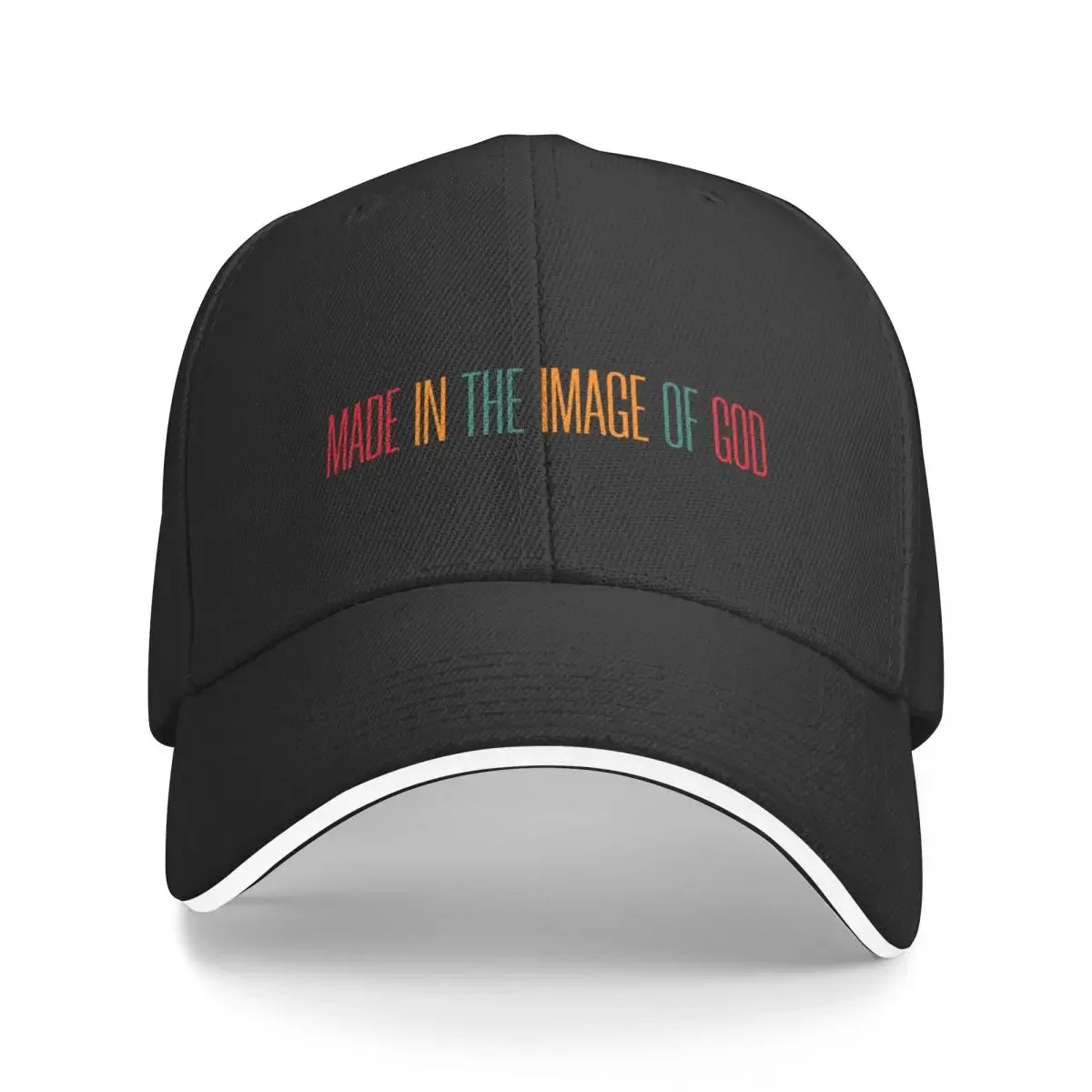 

Made in the image of GOD a Christian Gift Baseball Cap sun hat Vintage Fashion Beach Bobble Hat Female Men's