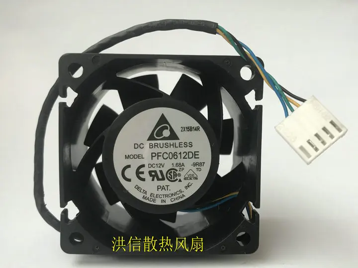 4-проводной охлаждающий вентилятор для сервера Delta Electronics PFC0612DE 9R87 DC 12 В 1,68 а 60x60x38 мм
4-проводной охлаждающий вентилятор для сервера Delta Electronics PFC0612DE 9R87 DC 12 В 1,68 а 60x60x38 мм