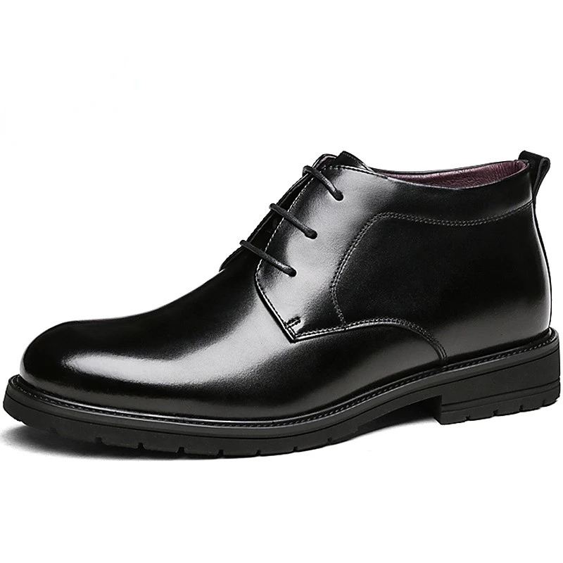 Winter Genuine Leather High-top Plus Velvet Warm Cotton Daily Leather Shoes Men Leisure Lace-up Non-slip Black Cowhide Male Shoe
Winter Genuine Leather High-top Plus Velvet Warm Cotton Daily Leather Shoes Men Leisure Lace-up Non-slip Black Cowhide Male Shoe