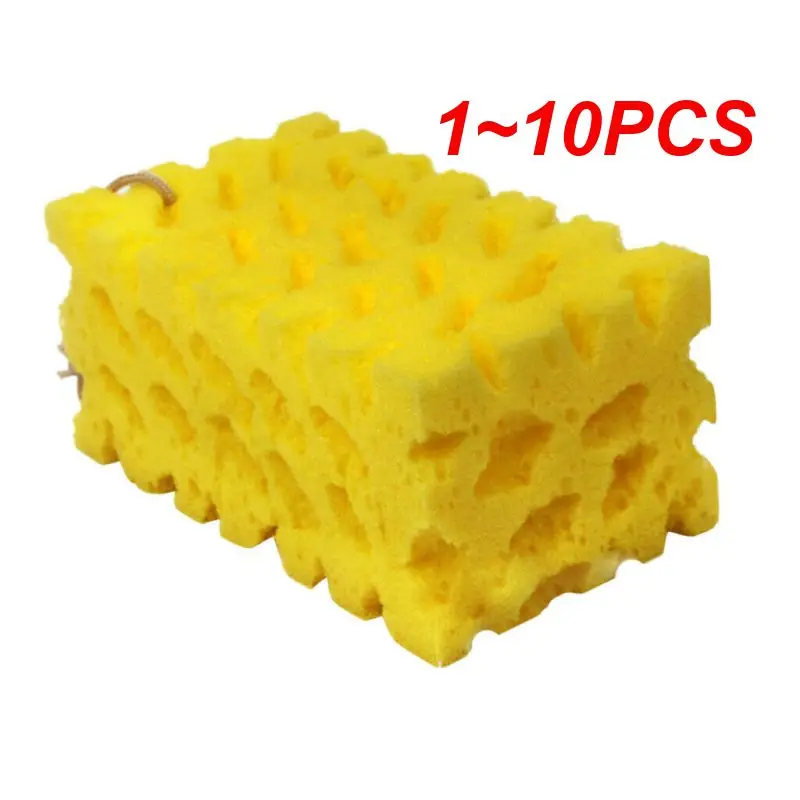 

1~10PCS Car Wash Sponge Extra Large Cleaning Honeycomb Coral Car Yellow Thick Sponge Block Car Supplies Auto Wash Tools