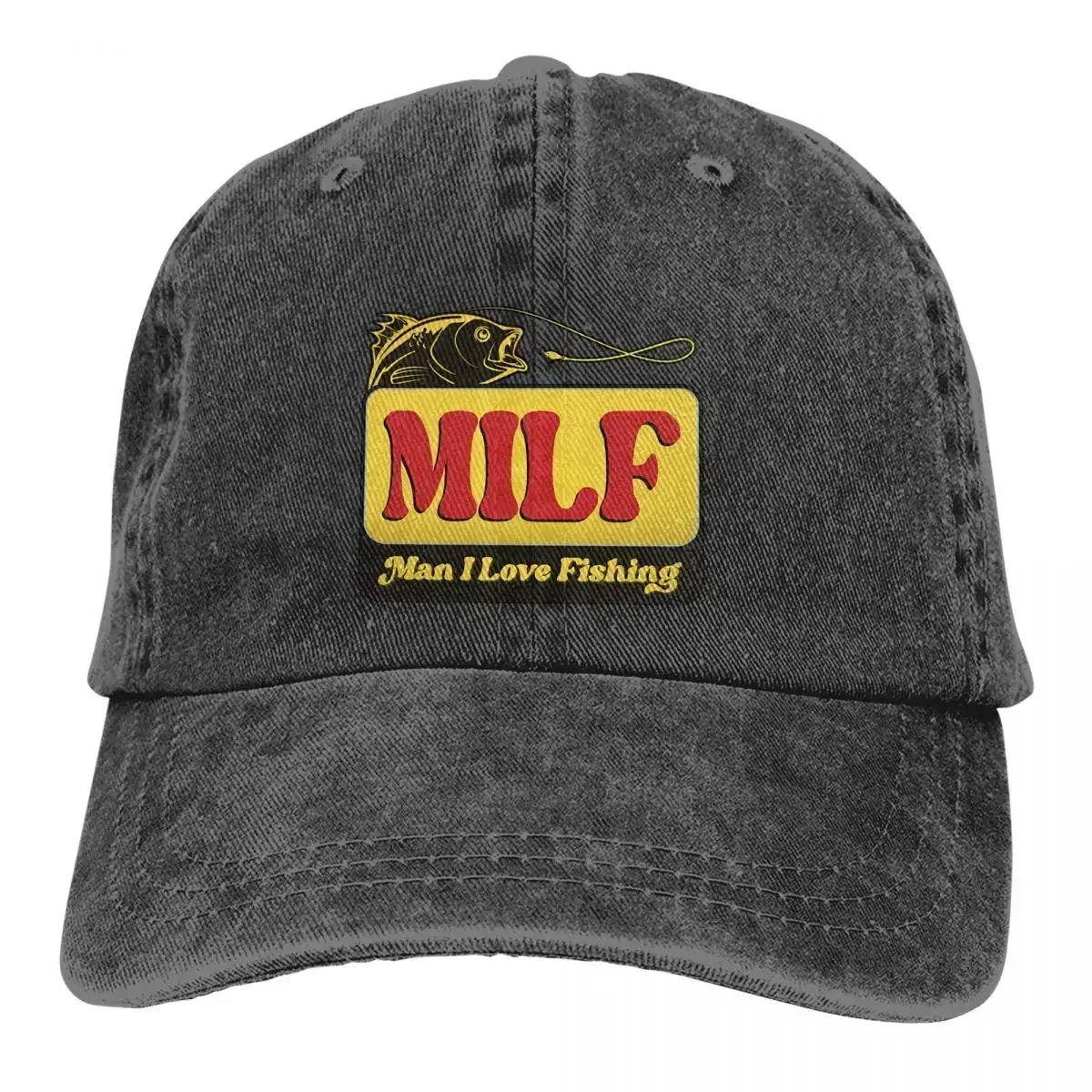 

Pure Color Dad Hats MILF Man I Love Fishing Women's Hat Sun Visor Baseball Caps Art Peaked Cap