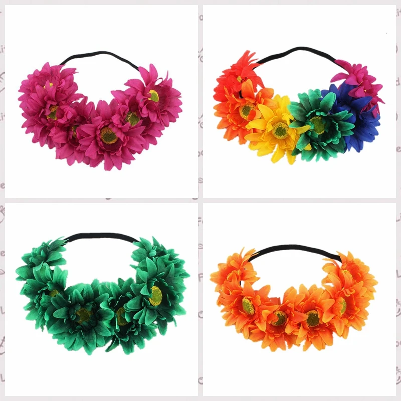 Женская повязка на голову с цветами, 1 шт. 
Женская повязка на голову с цветами, 1 шт.