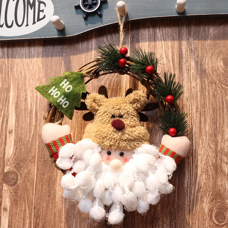 New Christmas wreath door hanging shop window Christmas decorations multi pattern doll wreath hanging
New Christmas wreath door hanging shop window Christmas decorations multi pattern doll wreath hanging
