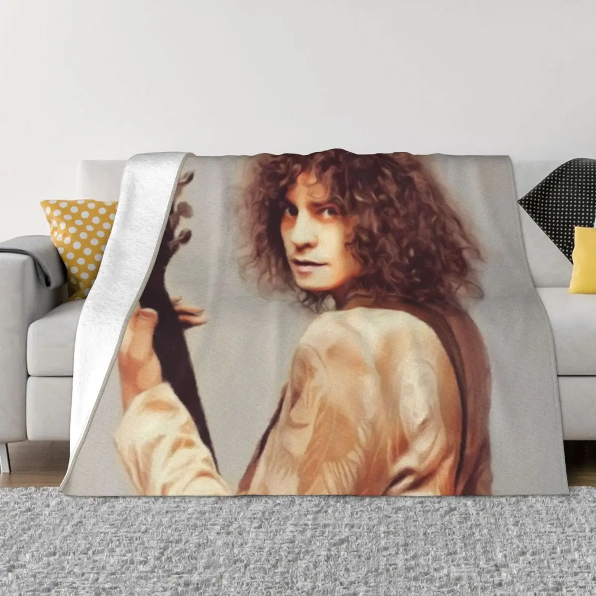 

Marc Bolan, Music Legend Throw Blanket fluffy blanket Hairy Blankets manga