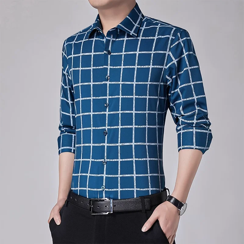 Qj cinga Brand Men's Business Plaid Stripe Shirt Slim Fit Long Sleeve Top Fashion Youth Male Social Office Dress Large Size 5XL
Qj cinga Brand Men's Business Plaid Stripe Shirt Slim Fit Long Sleeve Top Fashion Youth Male Social Office Dress Large Size 5XL