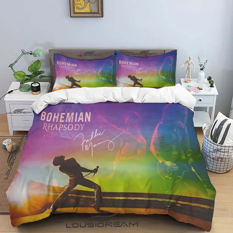 

Qeen Rock Bedding Set Anime Valhalla Duvet Cover Comforter Bed Single Twin Full Queen Size 3d Youth Kids Girl Boys Gift