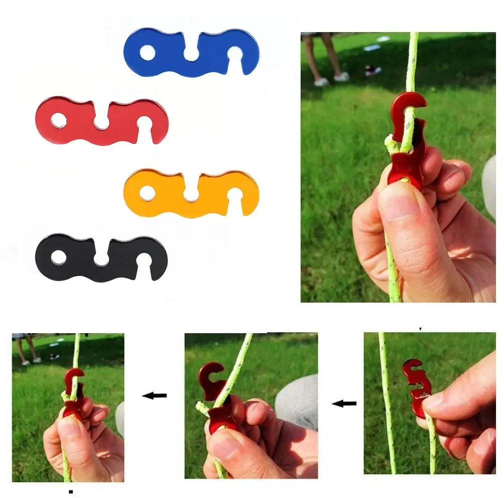 

15Pcs Aluminum Alloy Tent Cord Rope Buckle New Adjustable 4Colors Fastener Kit Parachute Cord Buckle Outdoor Tools