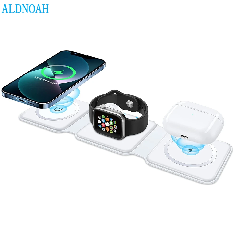 3 in 1 Magnetic Travel Wireless Charger For iPhone 13 12 pro Max For iWatch 7 AirPods Pro 15W Foldable Wireless Charging Station
3 in 1 Magnetic Travel Wireless Charger For iPhone 13 12 pro Max For iWatch 7 AirPods Pro 15W Foldable Wireless Charging Station