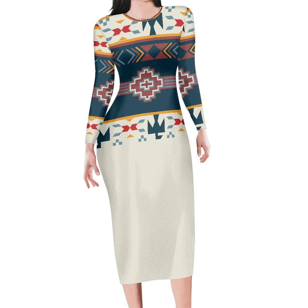 Women Large Size Dresses Long Sleeve Round Neck Spring Autumn Party Clothing Indian Folk-Custom Pattern Print Leisure Long Skirt
Women Large Size Dresses Long Sleeve Round Neck Spring Autumn Party Clothing Indian Folk-Custom Pattern Print Leisure Long Skirt