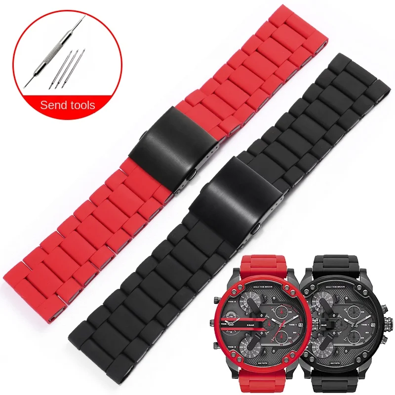 Silicone Bag Stainless Steel Watchband Adapts To Blade Warrior/Red Devil/Black Samurai Series Solid Stainless Strap 24/26/28mm
Silicone Bag Stainless Steel Watchband Adapts To Blade Warrior/Red Devil/Black Samurai Series Solid Stainless Strap 24/26/28mm
