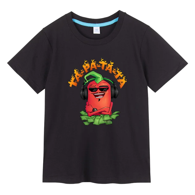 100% Cotton Boy girl T Shirts Merch Edison Pepper "ТА-РА-ТА-ТА" Print Casual Children's Clothing Baby Tops Short sleeve T-shirt
100% Cotton Boy girl T Shirts Merch Edison Pepper "ТА-РА-ТА-ТА" Print Casual Children's Clothing Baby Tops Short sleeve T-shirt