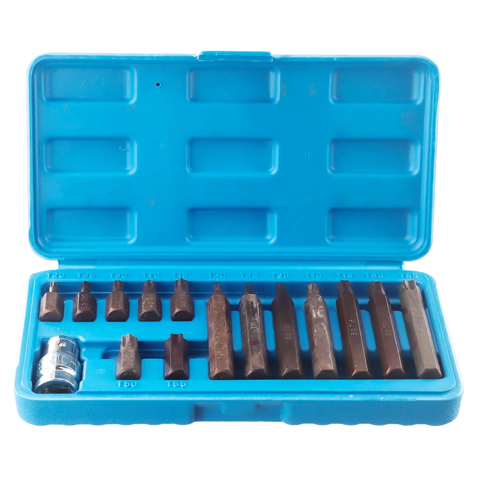 

Professional T20T55 Adapter Torque Spanner Ratchet Wrench 15pcs Drive Socket Bits Ideal for Automotive Repairs