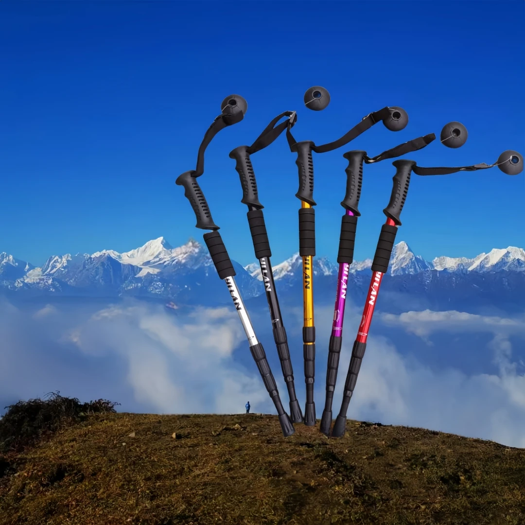 Alpenstock Stick Damping Spring Shock Absorber 4-Sections 53-110cm Telescopic Trekking Poles Mountaineering Camping Accessories
Alpenstock Stick Damping Spring Shock Absorber 4-Sections 53-110cm Telescopic Trekking Poles Mountaineering Camping Accessories