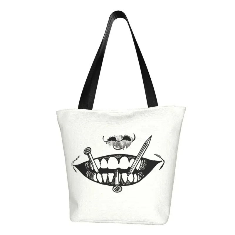 

Cute Printing Souichi's Smile Junji Ito Tote Shopping Bags Recycling Canvas Shopper Shoulder Japan Horror Manga Handbag