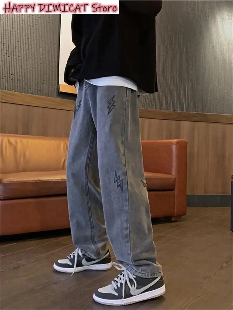 Men's Baggy Jeans American Hiphop Jeans Autumn Winter Retro Smoke Gray Y2K Pants Man Unisex Loose Straight Wide Bottom
Men's Baggy Jeans American Hiphop Jeans Autumn Winter Retro Smoke Gray Y2K Pants Man Unisex Loose Straight Wide Bottom
