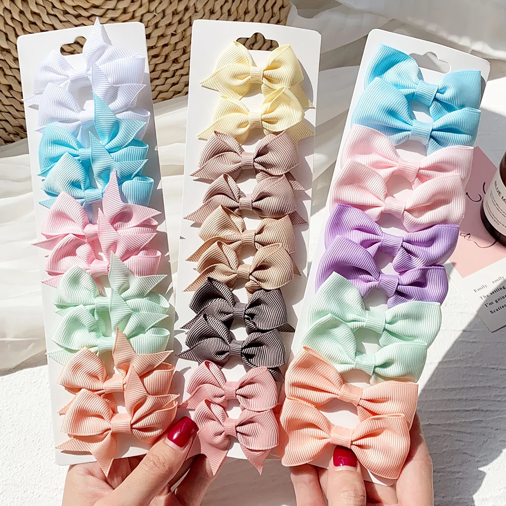 10Pcs/Set New Solid Ribbon Bowknot Hair Clips for Baby Girls Handmade Cute Bows Hairpin Barrettes Headwear Kids Hair Accessories
10Pcs/Set New Solid Ribbon Bowknot Hair Clips for Baby Girls Handmade Cute Bows Hairpin Barrettes Headwear Kids Hair Accessories