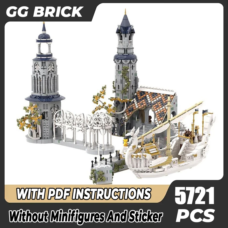 Magical Rings Moc Building Blocks Movie Scene Grey Havens Model Castle Bricks DIY Assembly Village Street View Toys Gifts
Magical Rings Moc Building Blocks Movie Scene Grey Havens Model Castle Bricks DIY Assembly Village Street View Toys Gifts