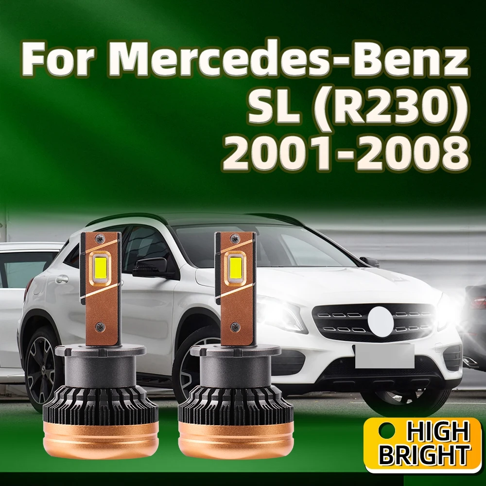 2Pcs Led Headlight 120W D2S Car Bulbs CSP Chip 6000K White For Mercedes-Benz SL R230 2001 2002 2003 2004 2005 2006 2007 2008
2Pcs Led Headlight 120W D2S Car Bulbs CSP Chip 6000K White For Mercedes-Benz SL R230 2001 2002 2003 2004 2005 2006 2007 2008