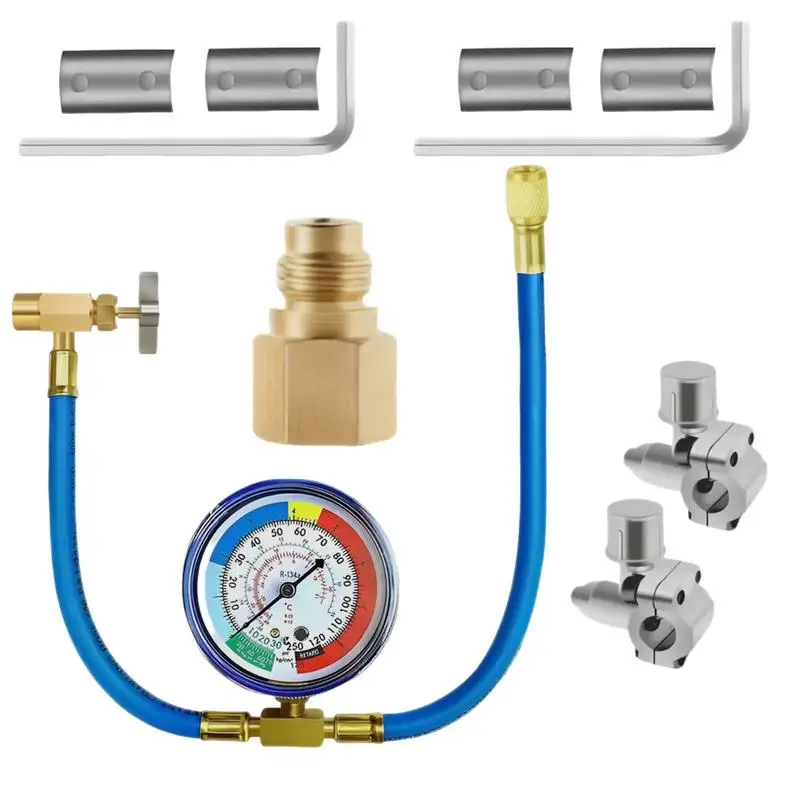 Refrigerant Hose Recharge Car Air Kit Refrigerant Charging Hose Kit Auto Air Conditioning Refrigeration Tools Manifold Gauge Set
Refrigerant Hose Recharge Car Air Kit Refrigerant Charging Hose Kit Auto Air Conditioning Refrigeration Tools Manifold Gauge Set