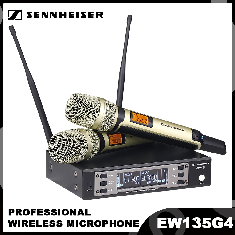 

Professional Sennheiser EW135G4 SKM9000 2 Channel UHF Wireless Dynamic Microphone EW100G4 System DJ Karaoke Stage Performance