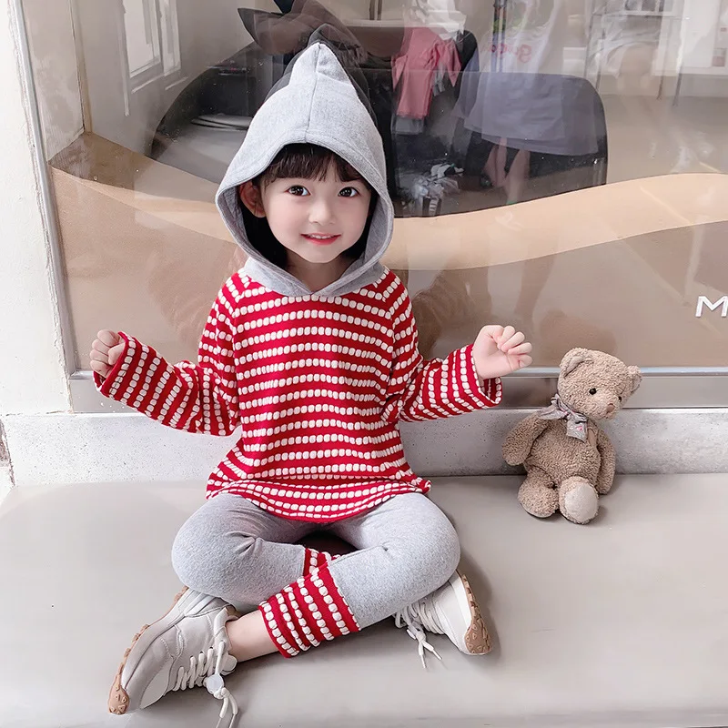 Kids Sets 2023 Spring Tops Sweatshirts Hooded Pullover Striped Skinny Pants Ankle Length Soft Cotton Comfortable Children Girls
Kids Sets 2023 Spring Tops Sweatshirts Hooded Pullover Striped Skinny Pants Ankle Length Soft Cotton Comfortable Children Girls