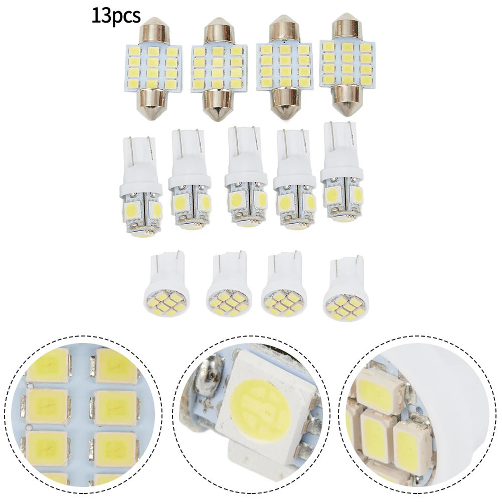 4-T10 8SMD LED Lights 12SMD LED 13pcs 5-T10 5SMD LED Car Ceiling Domes Interior License Plate Parts Replacement Set
4-T10 8SMD LED Lights 12SMD LED 13pcs 5-T10 5SMD LED Car Ceiling Domes Interior License Plate Parts Replacement Set