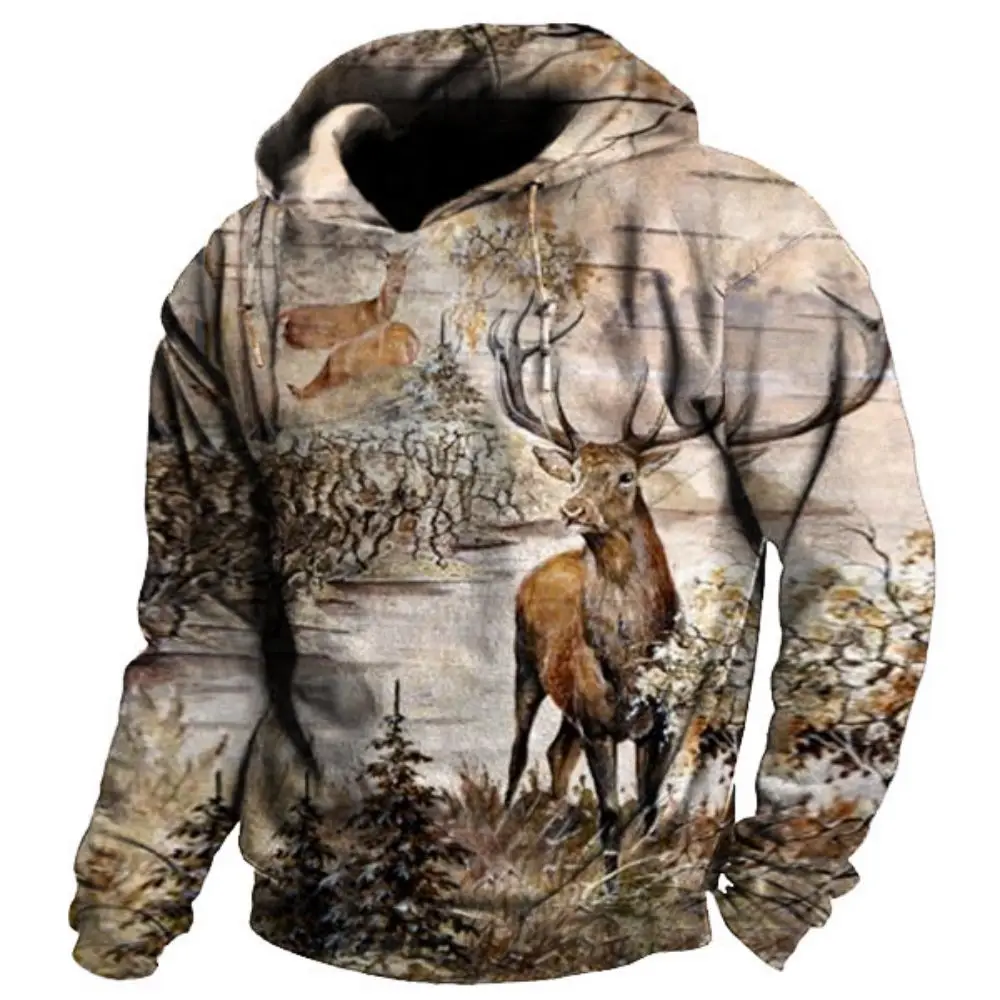 Men's Hoodies Deer Graphics Animal Harajuku Sweatshirt Long-sleeved Oversized Pullover Sweatshirt Street Fashion Loose Clothes
Men's Hoodies Deer Graphics Animal Harajuku Sweatshirt Long-sleeved Oversized Pullover Sweatshirt Street Fashion Loose Clothes