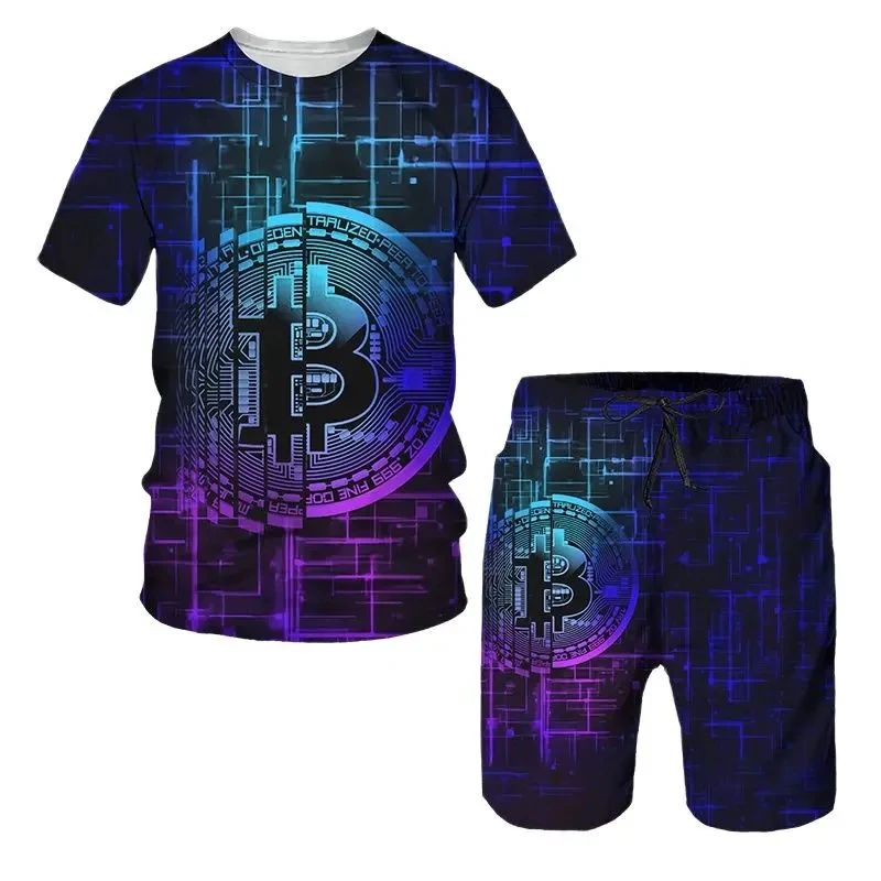 Bitcoin Pattern T Shirt Men 3D print Shorts 2Pcs Outfit Fashion Trend Summer Sports Sets Funny Streetwear Short Sleeve Tshirt
Bitcoin Pattern T Shirt Men 3D print Shorts 2Pcs Outfit Fashion Trend Summer Sports Sets Funny Streetwear Short Sleeve Tshirt