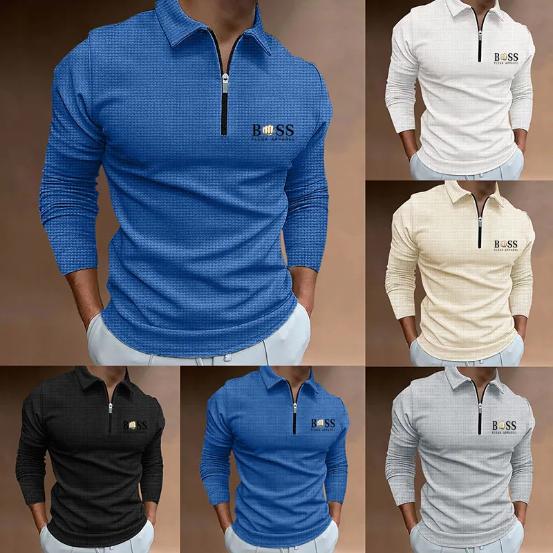 Menswear New Waffle Breathable Sweat-absorbing Zipper Men's Polo Shirt Business Shopping Essential Top Sports Casual Long Sleeve
Menswear New Waffle Breathable Sweat-absorbing Zipper Men's Polo Shirt Business Shopping Essential Top Sports Casual Long Sleeve