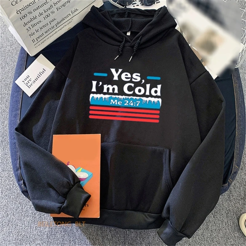 Womens Yes Cold Striped Graphic Print Sweatshirt Long Sleeve Casual Loose Hoodie P8DB
Womens Yes Cold Striped Graphic Print Sweatshirt Long Sleeve Casual Loose Hoodie P8DB